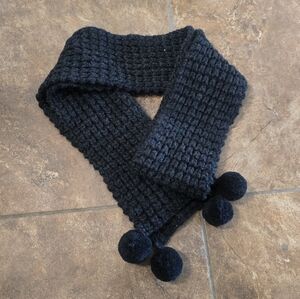 Dark Grey | FRENCH CONNECTION | Winter Scarf w/Poms